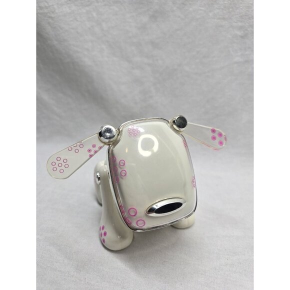 Hasbro Sega iDog Amp'd Robot Dog White Pink Dots Speaker 2007 NOT WORKING - Picture 2 of 16